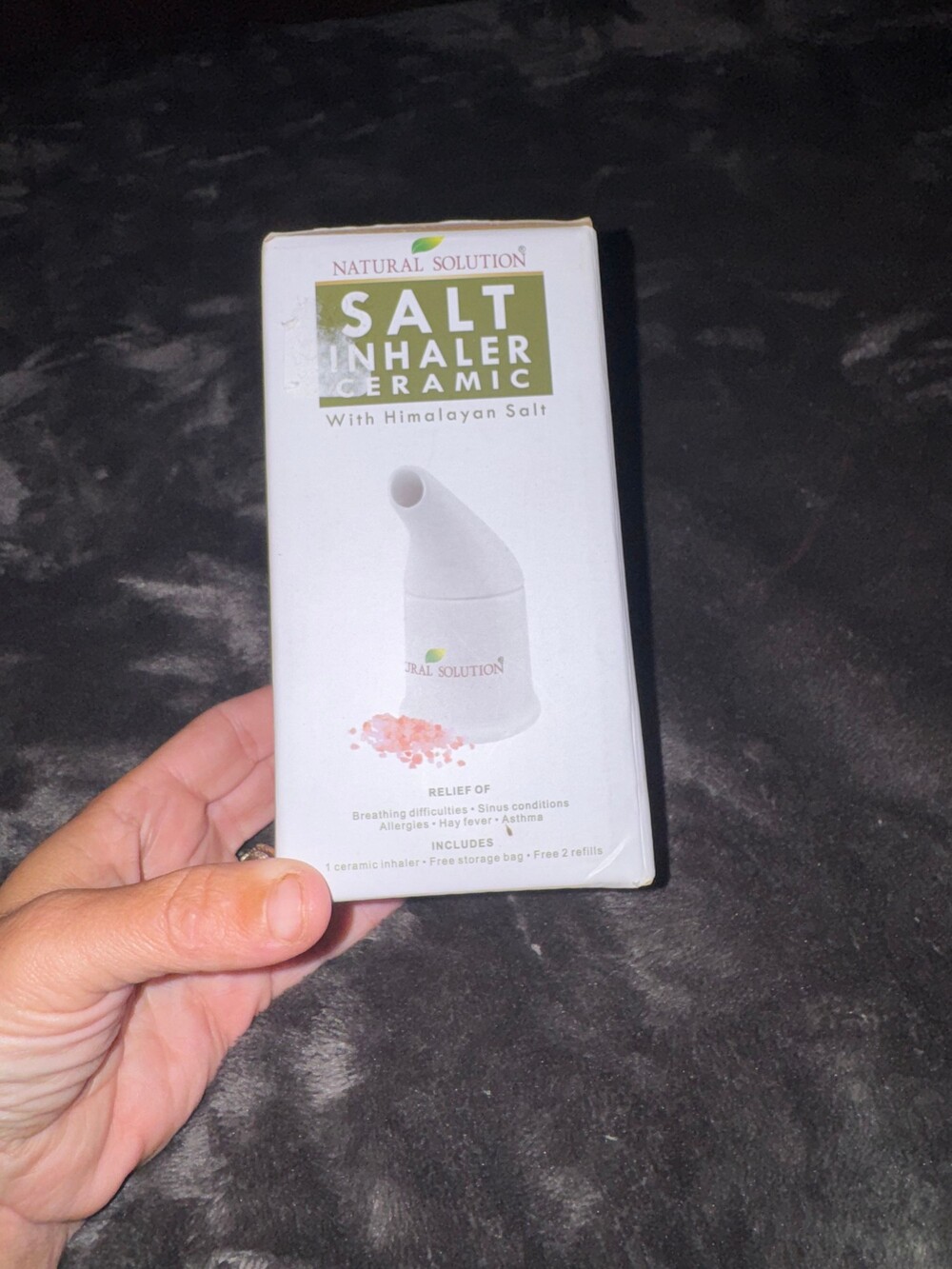 Natural Solution Salt Inhaler Ceramic with Himalayan Salt